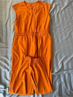 all in motion Orange Sleeveless Jumpsuit